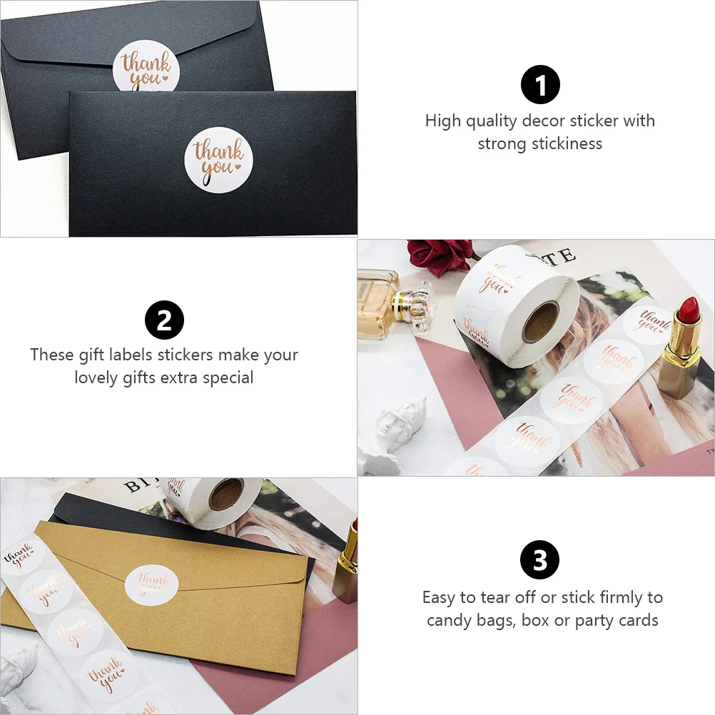 

Creative Seal Roll Round Label Decorative Gift Labels Golden Round Envelope Stickers for Wrapping Paper Labels