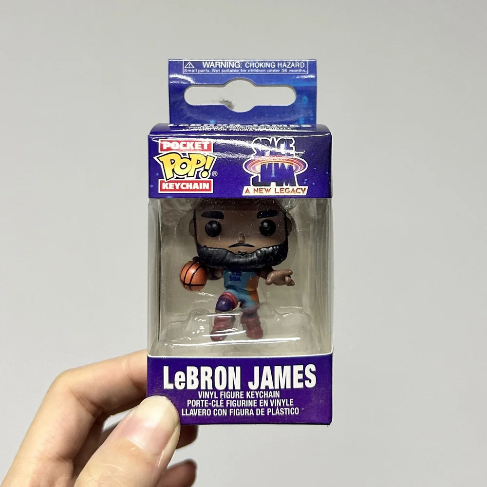 NOVO Chaveiro Funko do Estrela do Basquete James, Filmes Space-Jams Legacy, Lebron, Figuras de Ação de Vinil para Coleção
