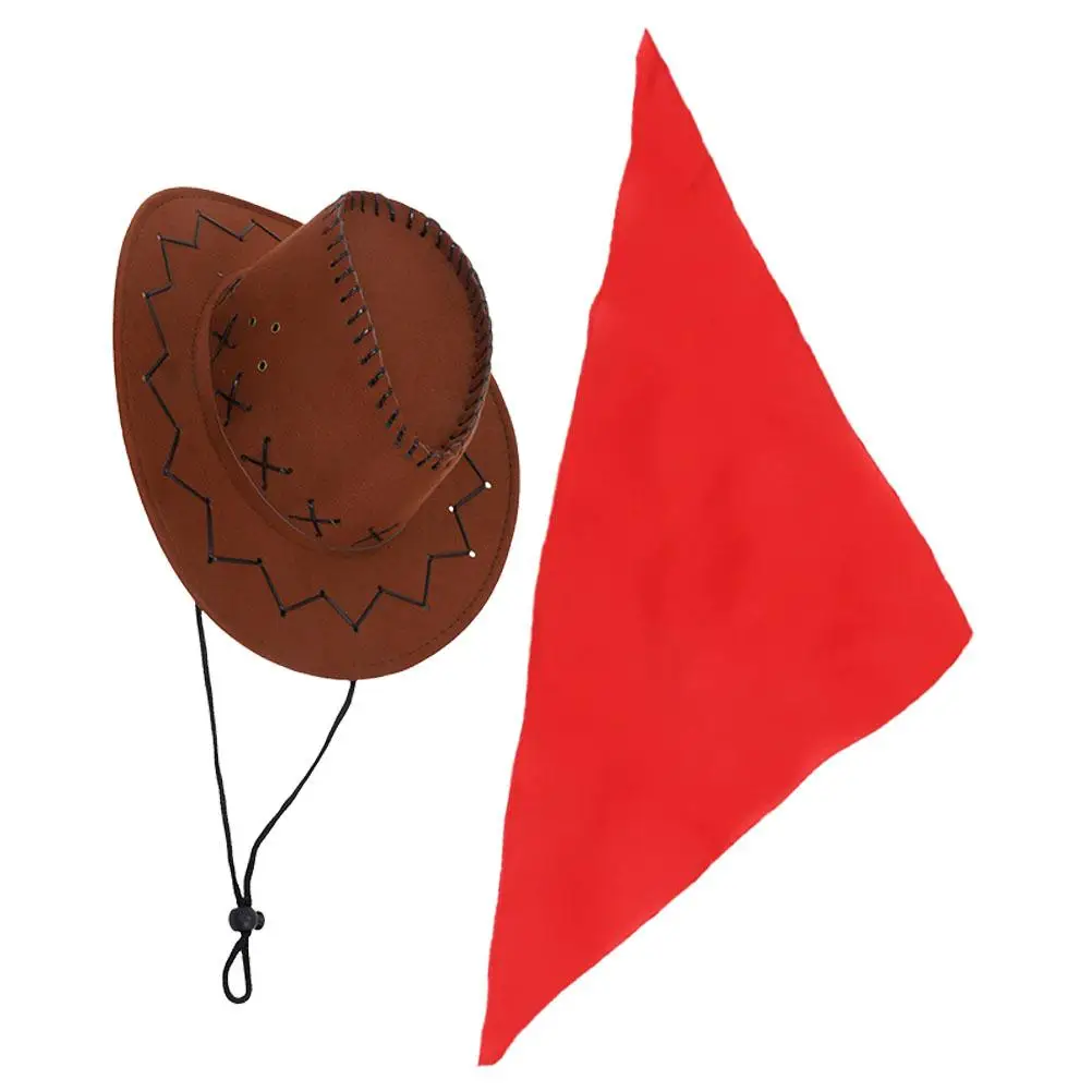 

Costume Accessories Denim Dress Suit Toddler Outfit Props Brown Cowgirl Hat Western Hats Kids Carnival Costumes Party