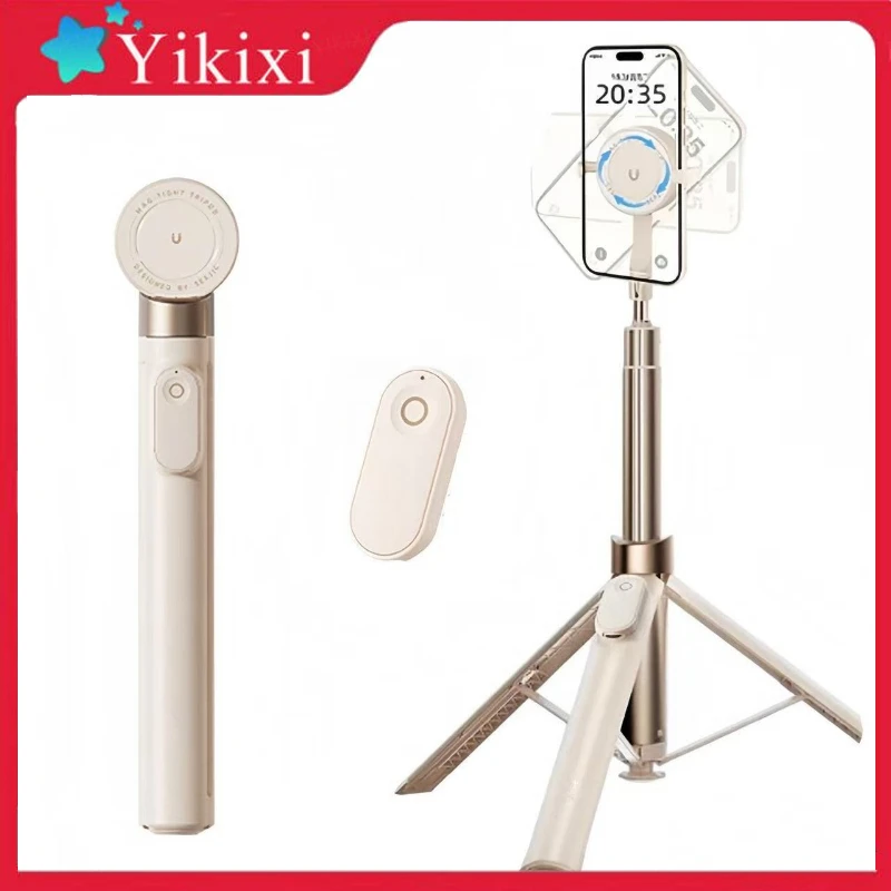 

New Selfie Stick Dual-purpose Magnetic Phone Holder Desktop Live Broadcast Selfie Stick Tripod Automatic Bounce off When Landing