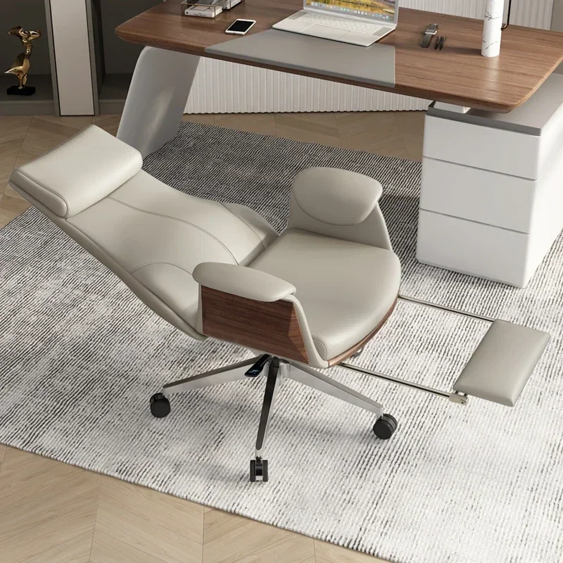 Luxury Mobile Office Chairs Leather Swivel Computer Conference Desk Recliner Chairs Gaming Sillas Para Comedor Office Furniture