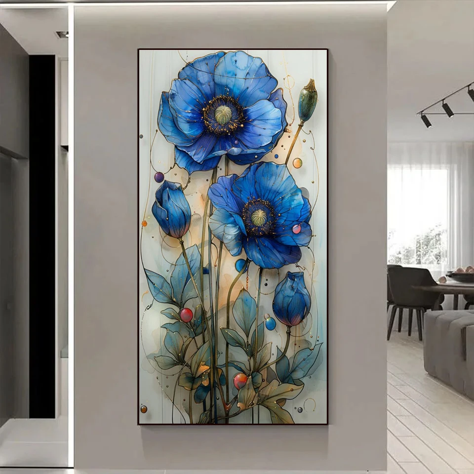 Diy Diamond Painting New 2025 Abstract Poppy Flowers Diamond Embroidery Full Square Round 5D Cross Embroidery Room Decoration