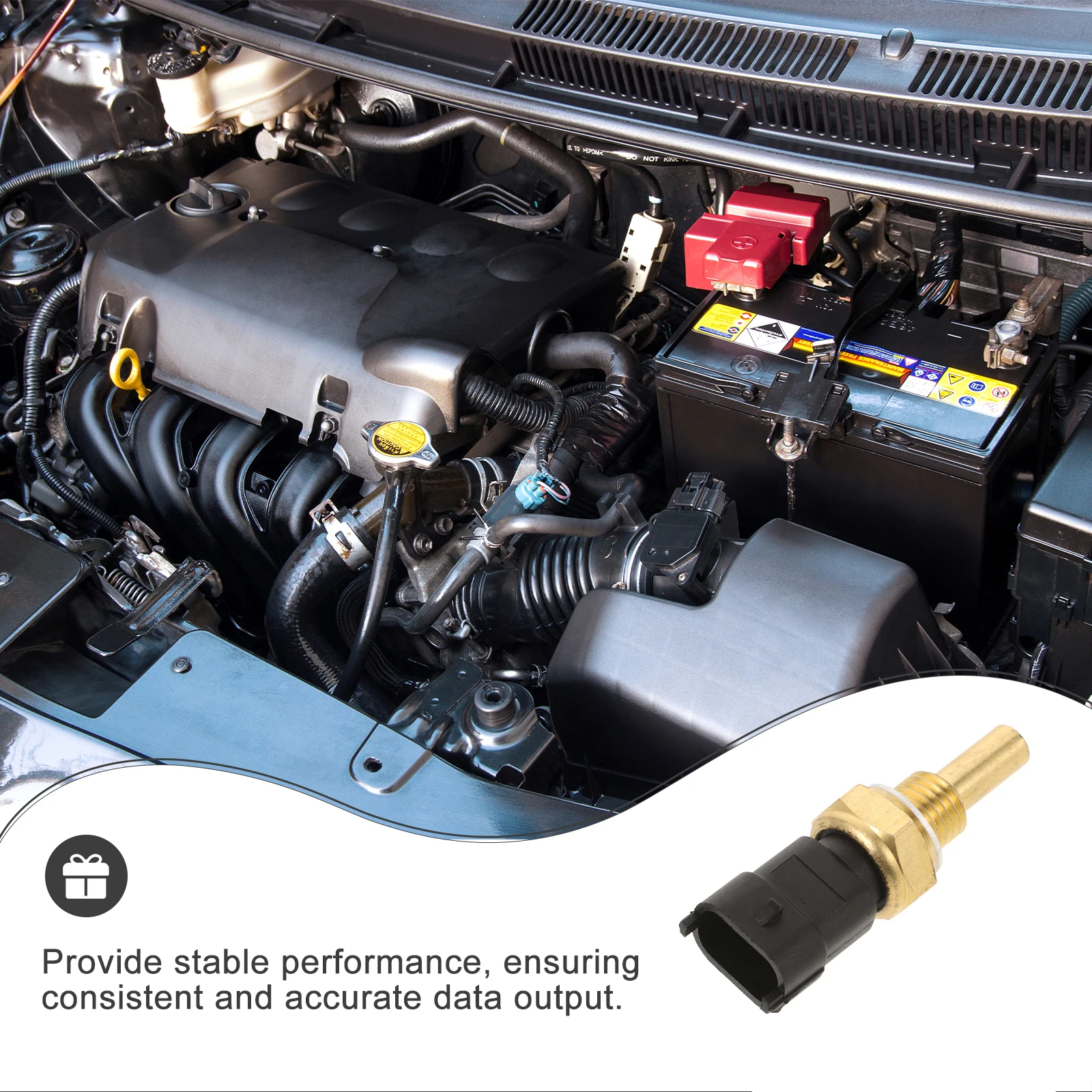 

Coolant Temperature Sensor Reliable Durable Simple Installation Fast Response Coolant Temp Sensor Car Supply