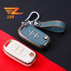 3 Buttons Car Key Cover Case Cover for Renault Clio 5 Captur Sandero Stepway Kadjar Logan 2 Arkana Remote Smart Shell Fob Holder