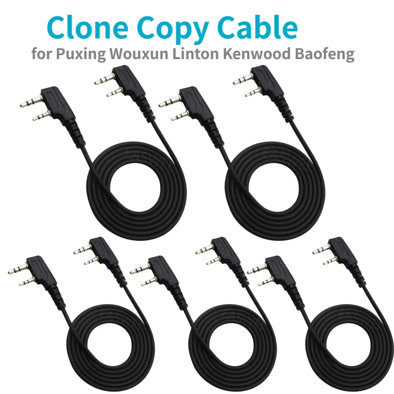 

Кабель для клонирования/копирования 2-контактных разъемов (5 шт.) для раций BAOFENG, KENWOOD, PUXING, WOUXUN, LINTON