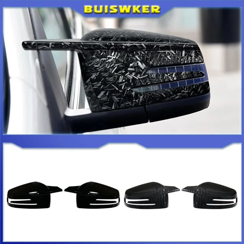 

For Mercedes Benz W176 W246 W204 W212 W221 C117 X204 X156 Sticking Carbon Fiber Pattern Rearview Side Mirror Cover Caps