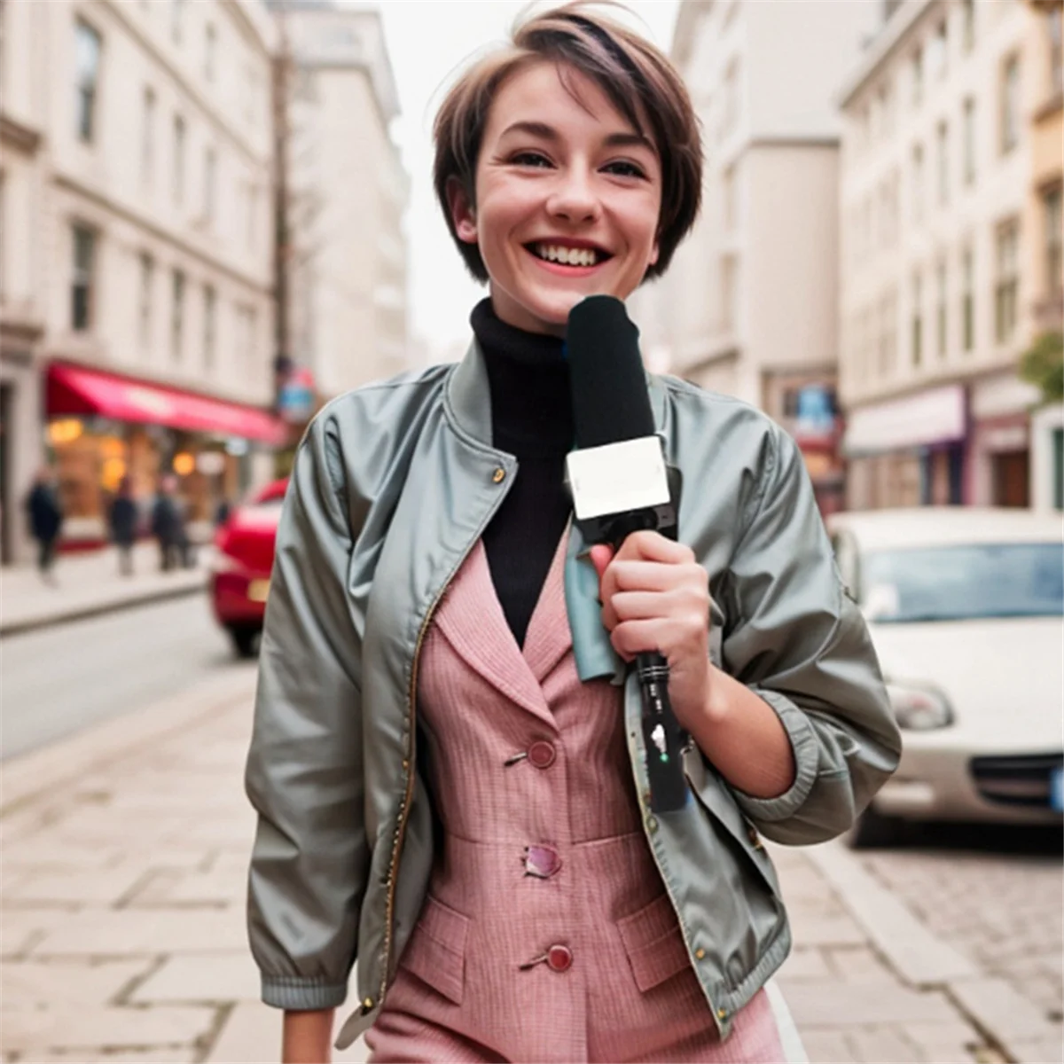 FFYY-Handheld Stick Quad ชุดป้าย HTX ไมโครโฟนไร้สาย Handheld Stick สําหรับ DJI Mic/Moma/Rode Go/Relacart ไมโครโฟน,B