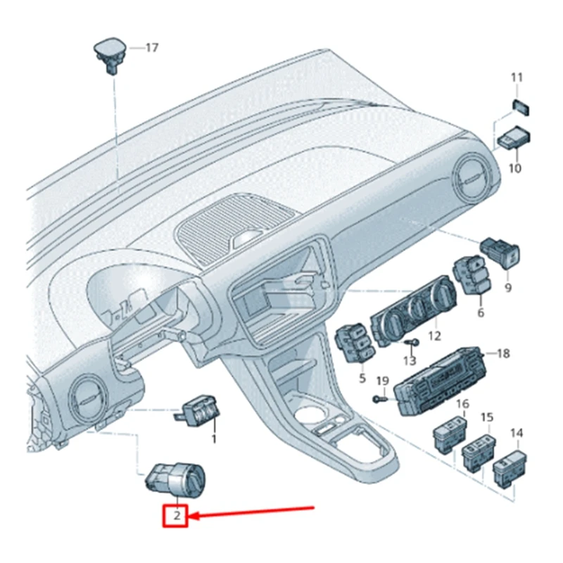 Fog Lamp Knob Adjustment Switch For Volkswagen Beetle 2012-2016 Yuezu 2015- Light Switch 6R0941531G