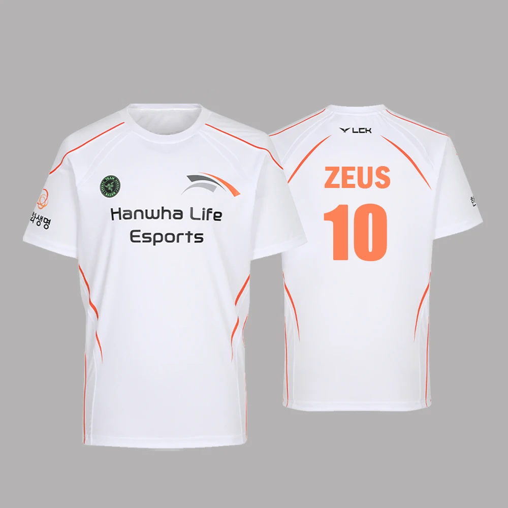2025 جديد HLE Esports نادي موحد زيوس فايبر جيرسي الأسطوري ألعاب الدوري تي شيرت رياضي ملابس الشارع فضفاضة #2