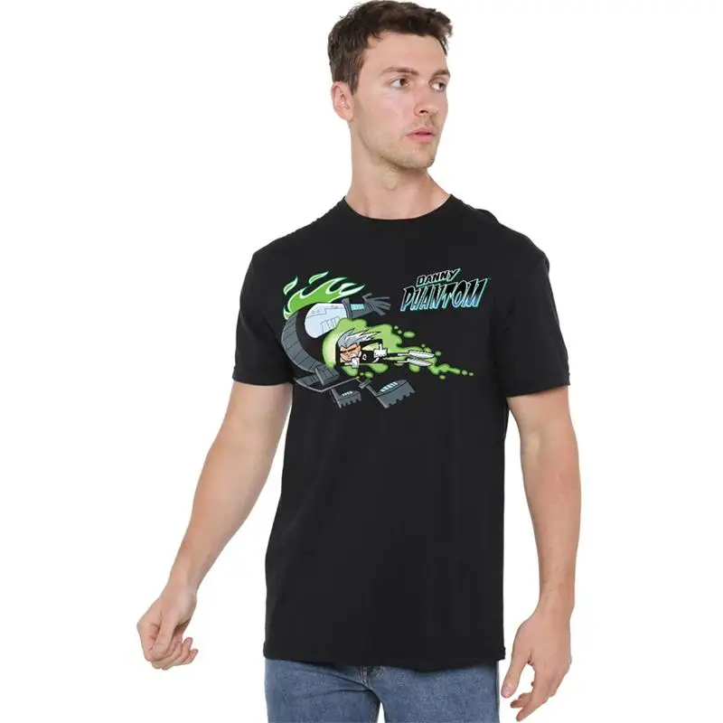 Danny Phantom Fights With Skulker T-Shirt S-5XL, Black