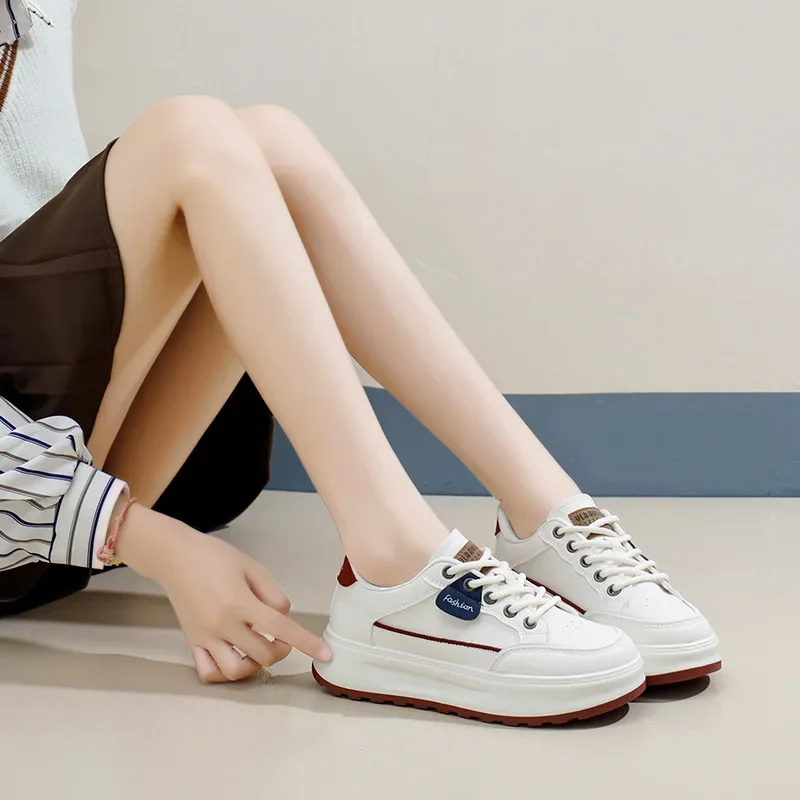 Кроссовки женские осенние с круглой головкой повседневная женская повседневная спортивная обувь универсальные женские сабо на толстой подошве