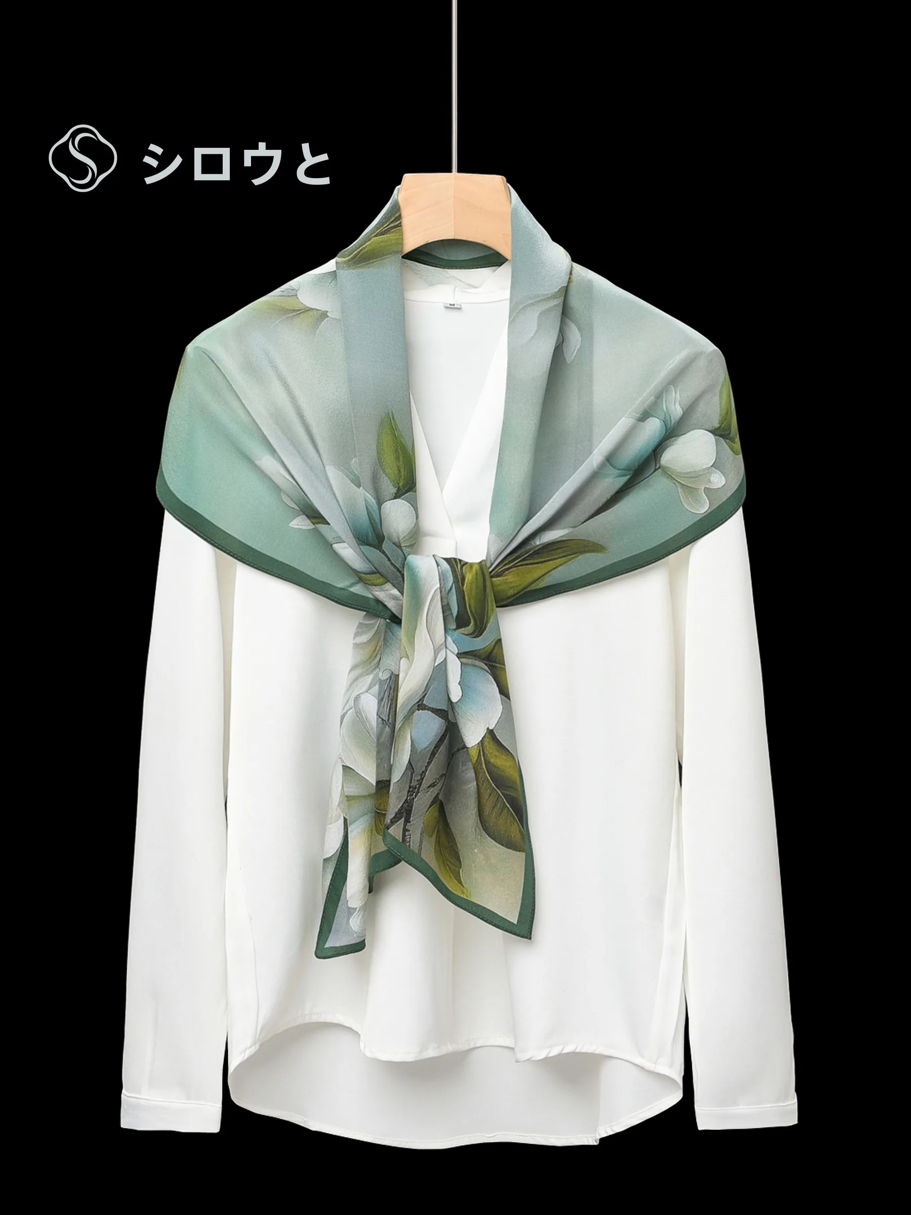 女性用エレガントなロングシルクスカーフ、多用途でファッショナブルな高品質マルベリーシルクスカーフ、ショルダーラップ、多用途、高級七夕ギフト