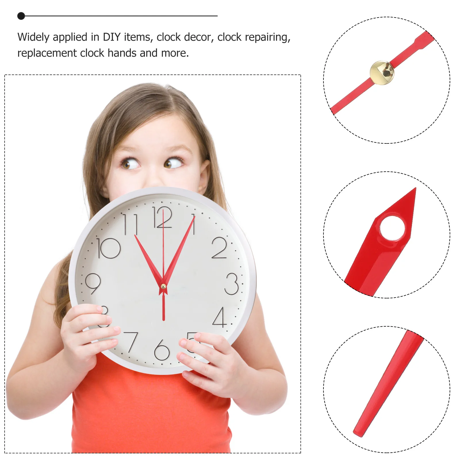 

10Sets Clock Hands Replacement Mute Pointers Easy to Operate for DIY and Professional Use DIY Wall Clock Needles