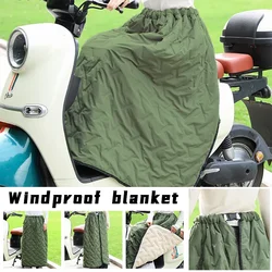 Scooter Leg Covers Multifunctional Plush Thick Warm Windproof Blanket for Winter Riding Adjustable Motorcycle Knee Pad Blanket