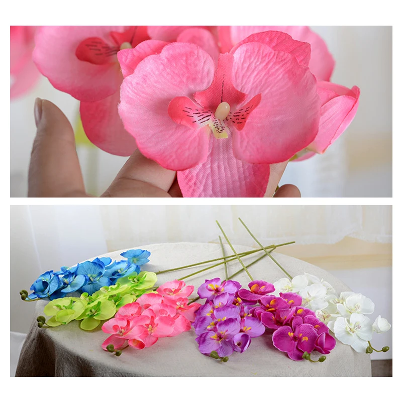 Simulation Flowers Hand-holding Home Decoration Plants Orchid Artificial Flowers Plastic Diy Accessories Party Supplies