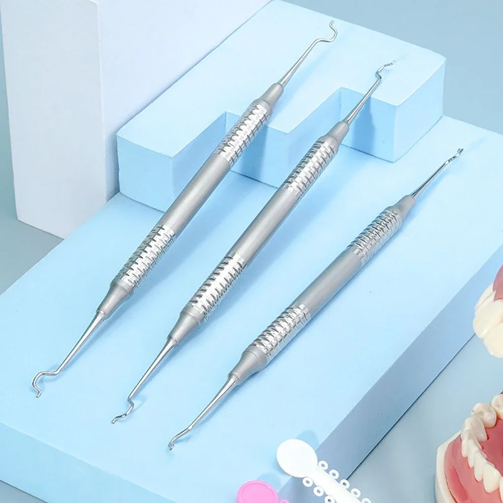 

Dental Ligature Tie Tool – Orthodontic Twirl-On Module Placer with Elastic Ligation Ring Holder for Braces Wire Fixation
