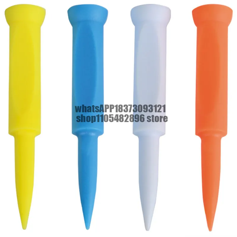 Golf studded wooden bamboo tee ball holder T loose natural wood colored ball pegs colored magnetic mother-and-child plastic base