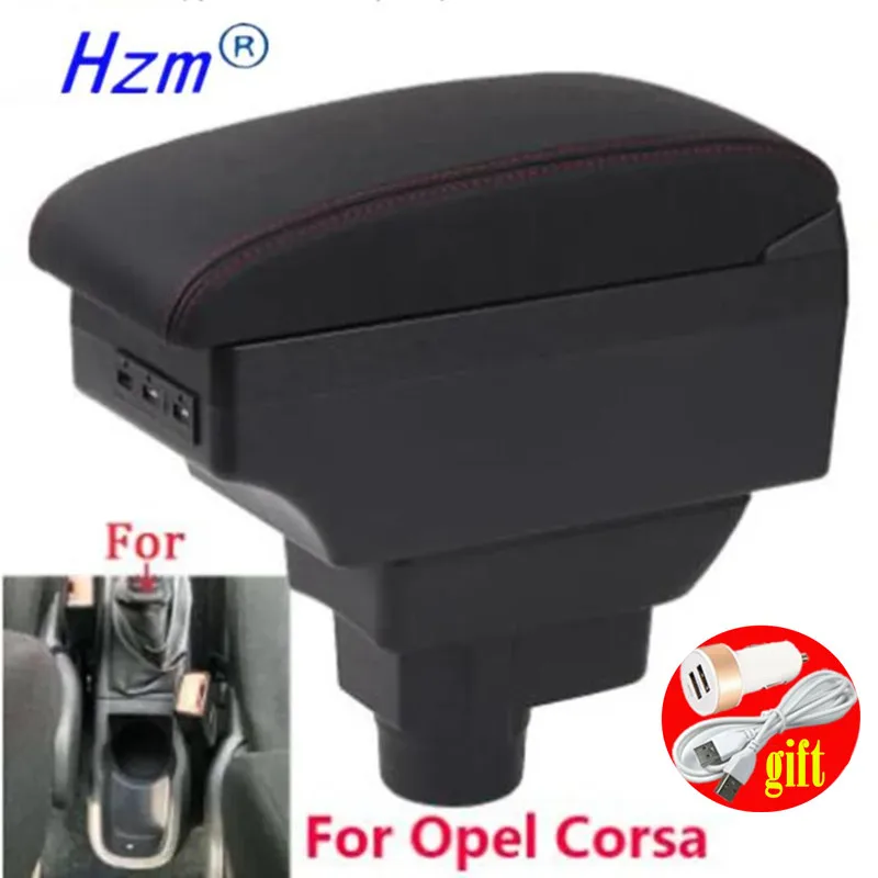 Für Opel Corsa D Armlehne box Für Opel Corsa Auto armlehne rückenlehne Innen teile lagerung box Retrofit teile Auto zubehör