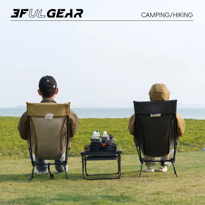 3F UL GEAR Sedia pieghevole portatile ultraleggera per esterni da campeggio Durevole UHWMPE Pesca Moon Chair Sedia da spiaggia da viaggio Zaino