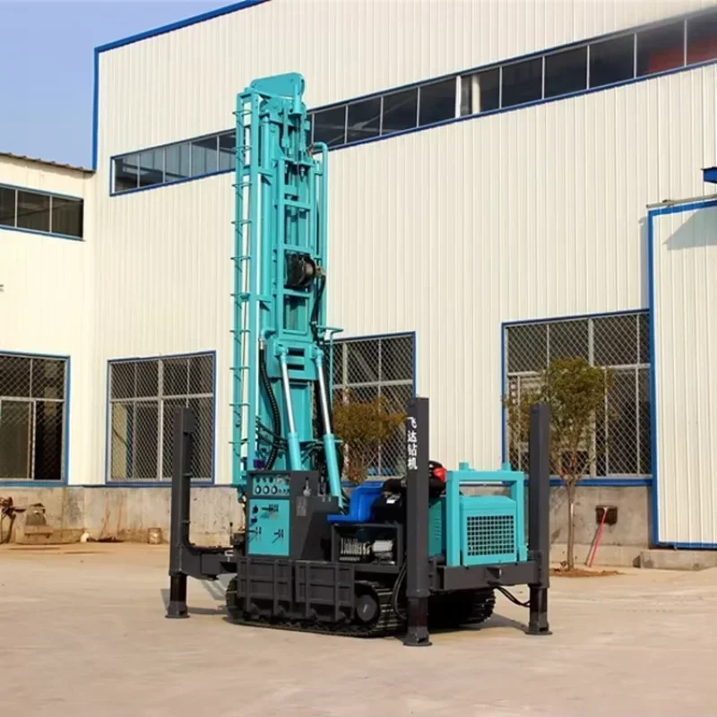 750 m drilling depth Water Well Borehole Drilling Rig Machine 500M Crawler Drill Rig Used in Kenya & Developing Countries