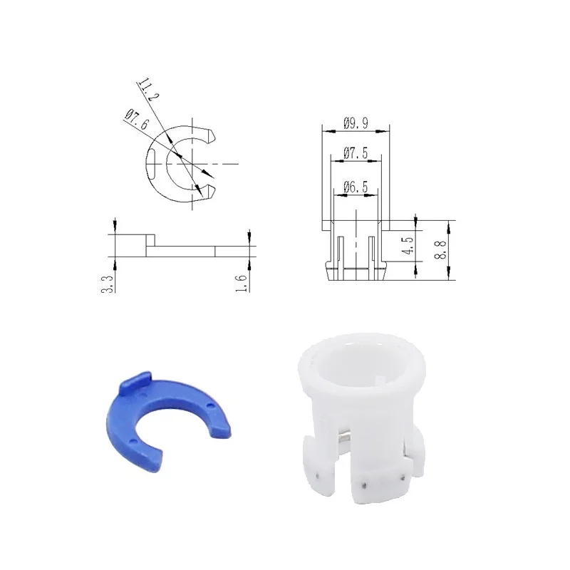20pcs Bowden PTFE Tube Clamp Pipe Clip For 6mm Tube 3D Printer Part Ultimaker UM2 Coupling Pneumatic Connectors Buckle