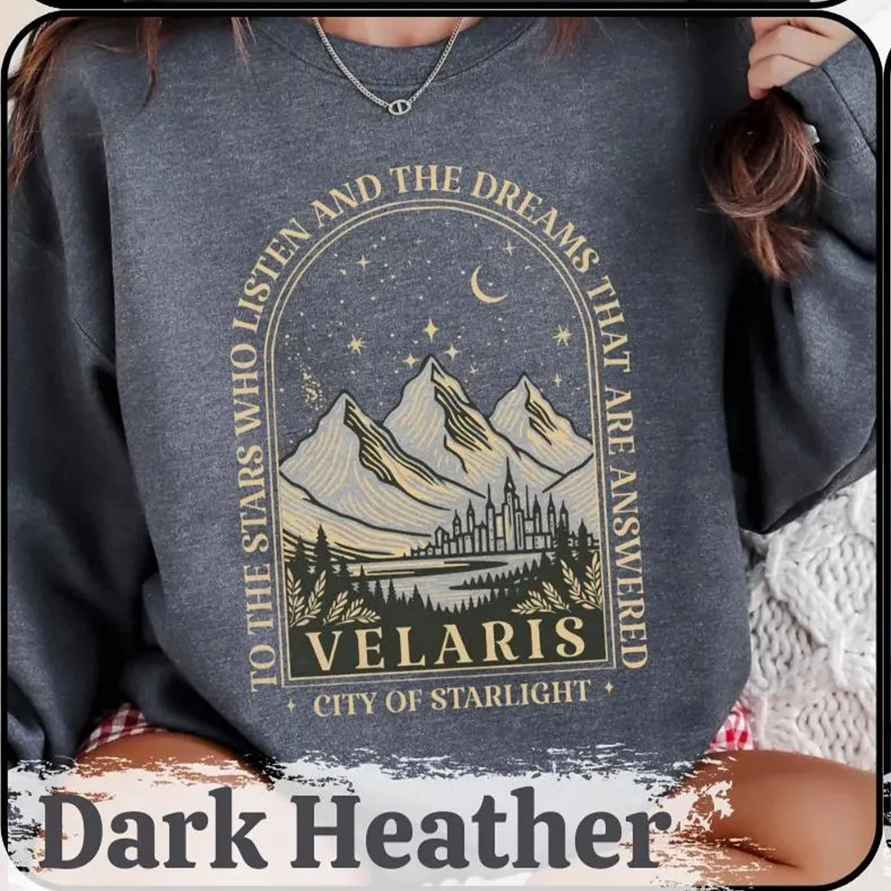 سترة Velaris Acotar للنساء City of Starlight سترة عتيقة للمحكمة الليلية برقبة دائرية ملابس الشارع #6