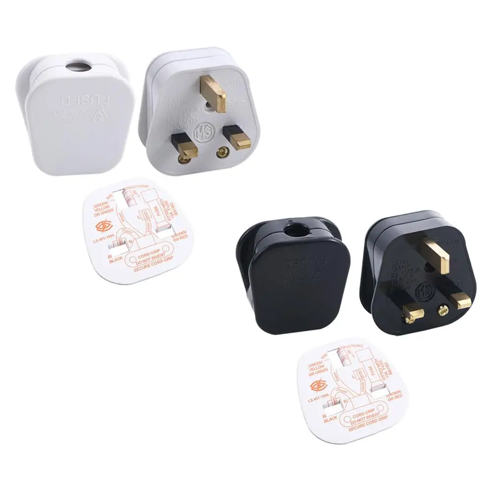 

All copper injection Detachable Triangle Assembled 3 Cores British Standard Power Plug Adapter Converters Wiring Head