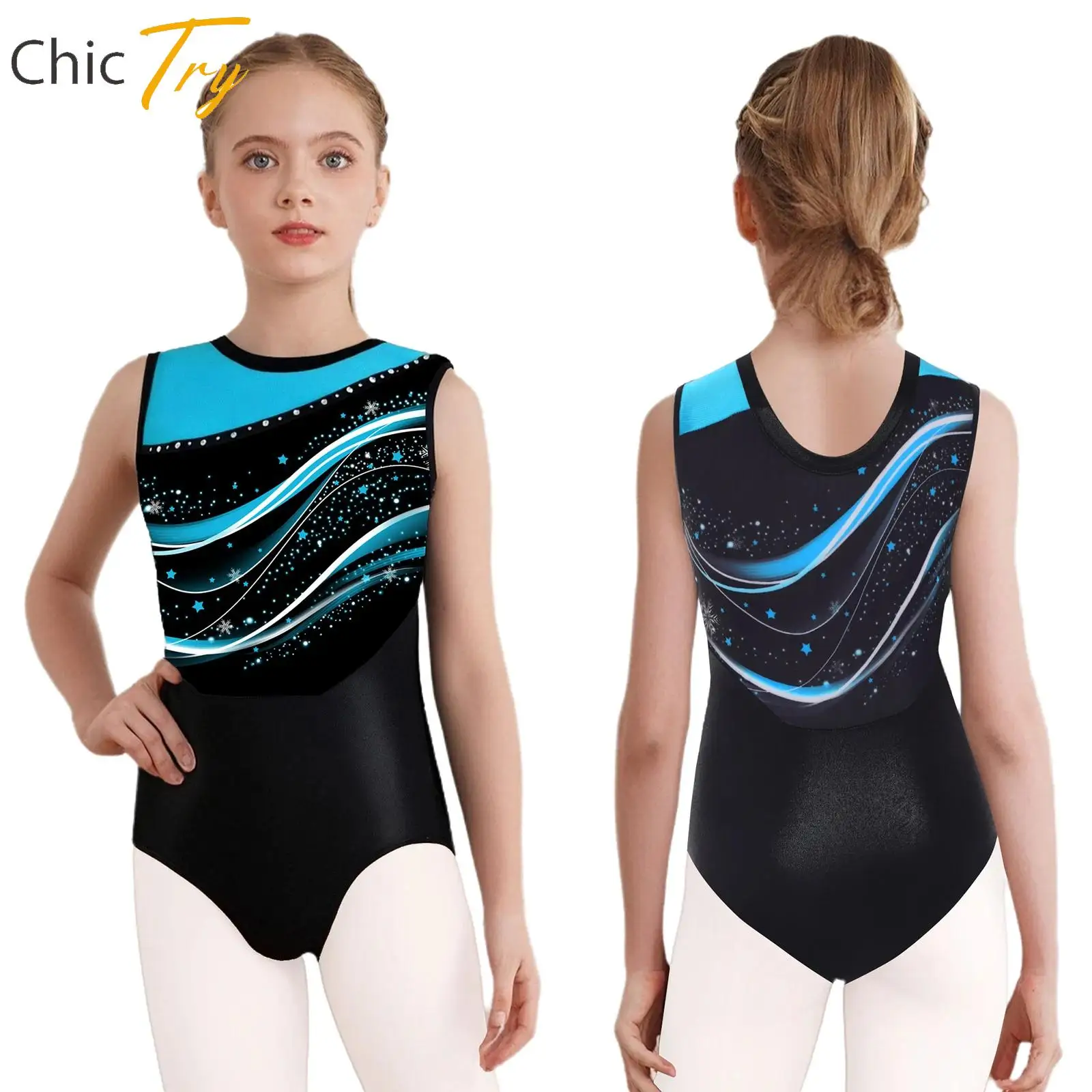 

Children Sleeveless Ballet Dance Leotards Kids Gymnastics Bodysuits Swimsuit Figure Skating Party Costume for Girls Yoga Unitard