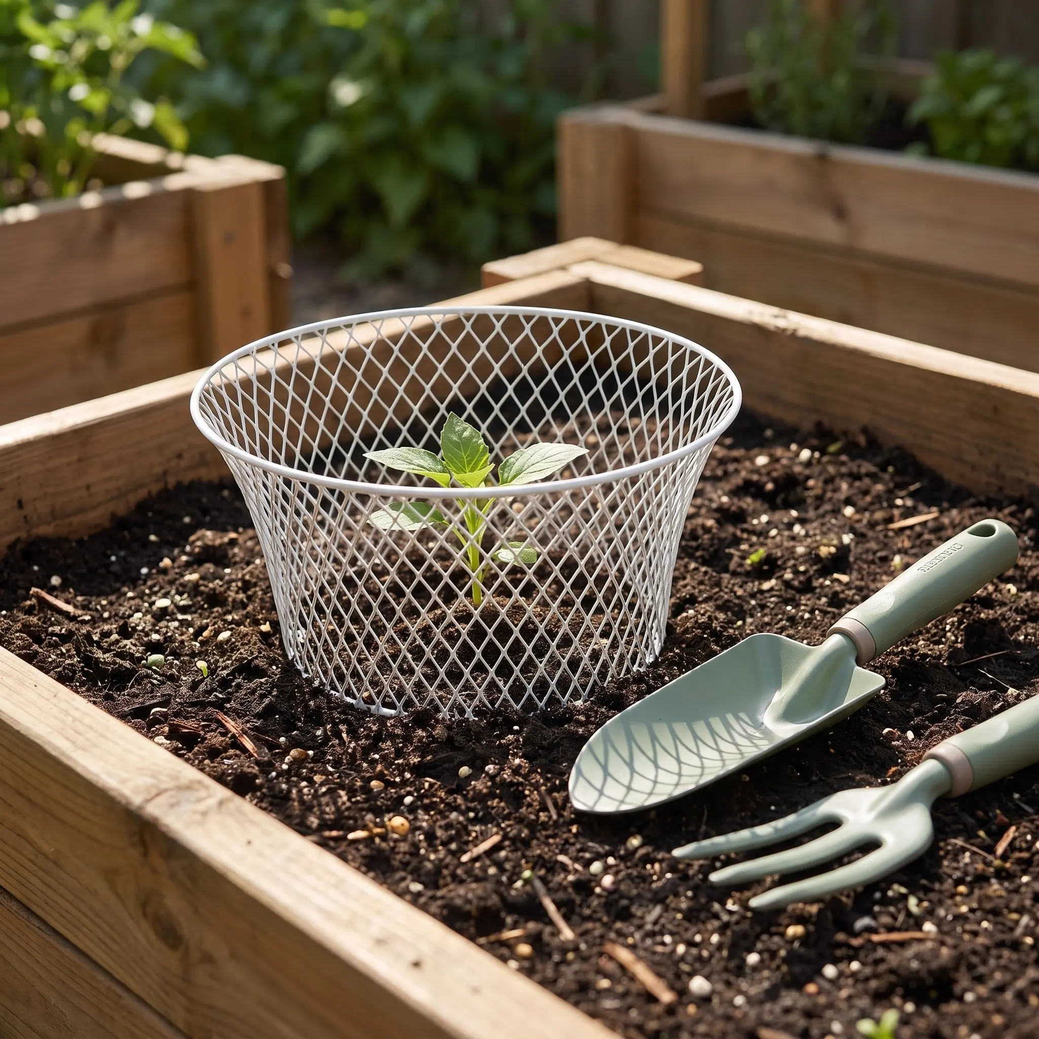 2Pcs Metal Wire Plant Protectors Half Sphere Garden Cloche Dome Outdoor Vegetable Seedling Protection Cage for Raised Beds