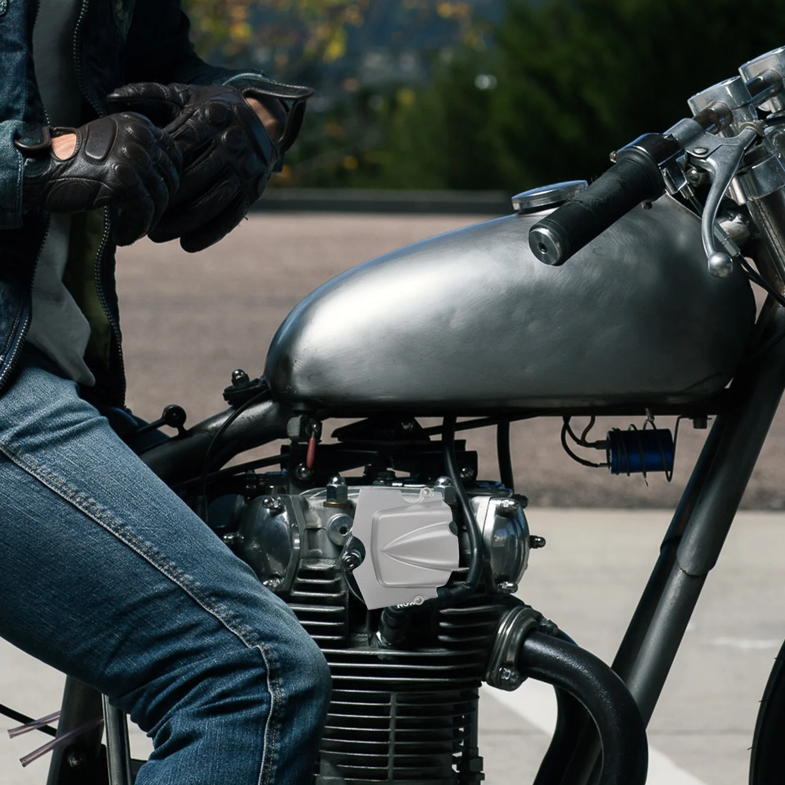 

Motorcycle Engine Side Cover High Strength Waterproof Protective Hood For Outdoor Anti-Fall Durable Atv Bike