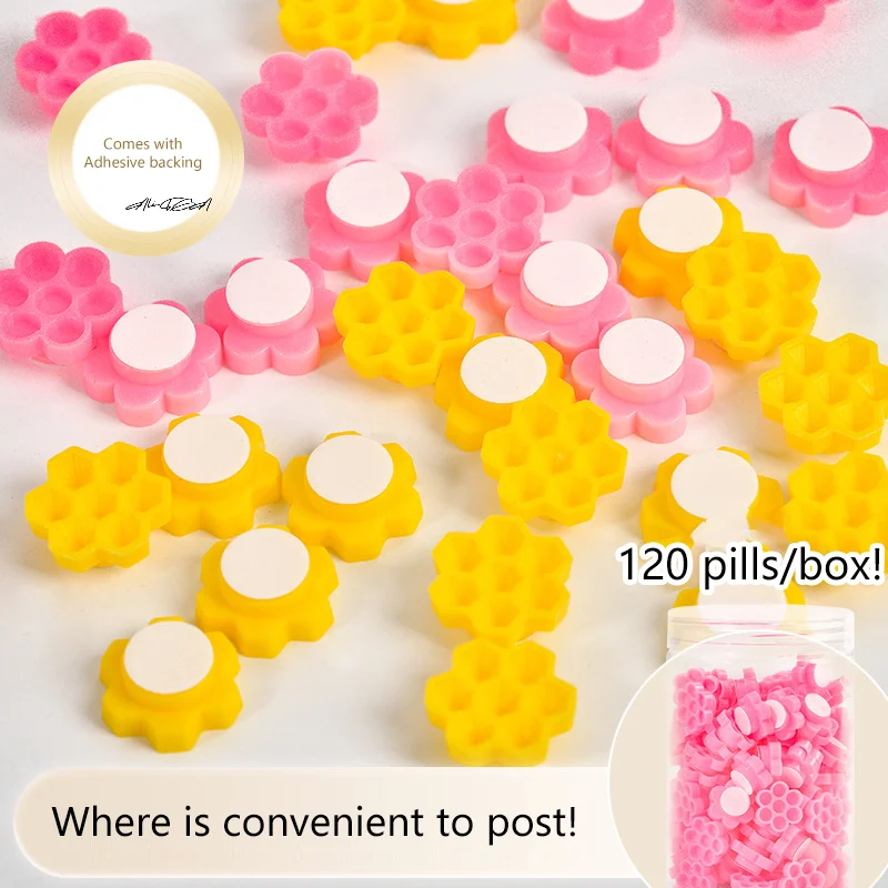 자체 접착식 속눈썹 연장 접착제 컵, 딜레이 컵, 속눈썹 접착 메이크업 도구, 타투, 색소 컵, 120개