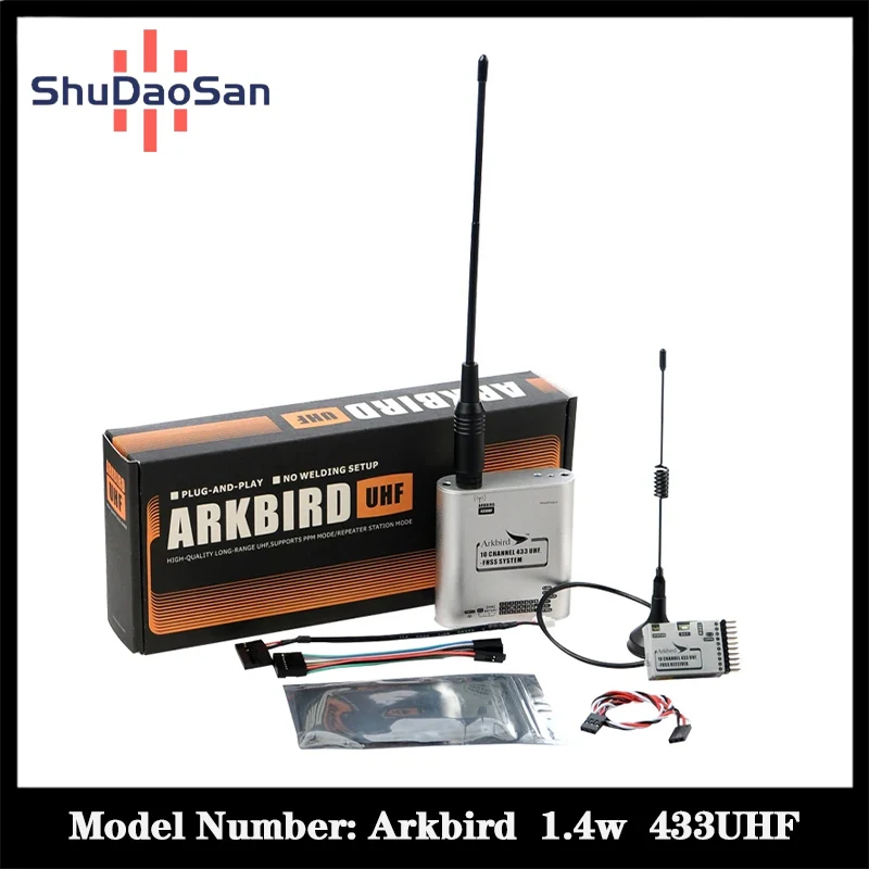 Arkbird 433mhz 10channel 1.4w 5w 60km Fpv Uhf Fhss Long Rang System Transmitter Receiver With Ppm/pwm/rssi Tuner/repeater Mode