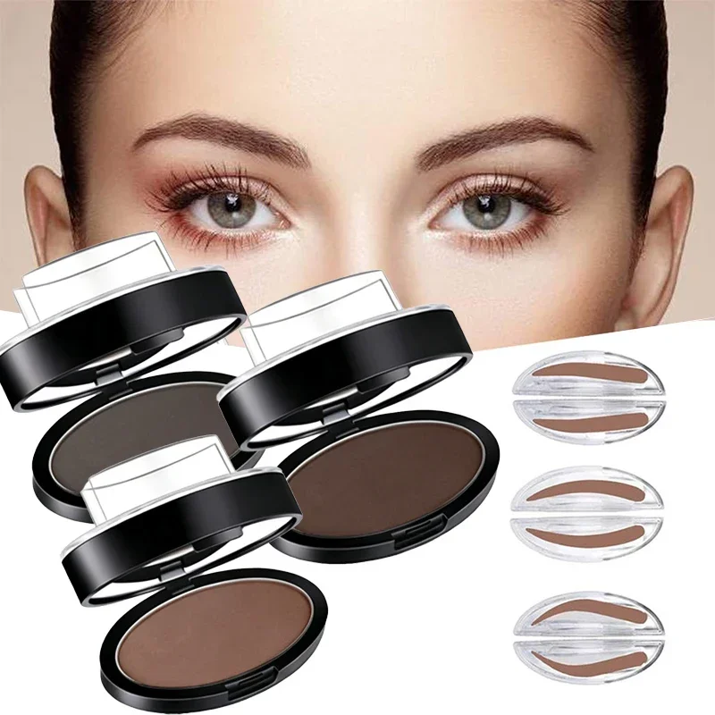 Augenbrauen-Puderstempel, natürliche, gebogene Form, für schnelles Augenbrauen-Make-up, wasserfeste Puderpalette für Augenbrauen, Augenbrauen-Tönung, Make-up-Werkzeug. – Detail 4