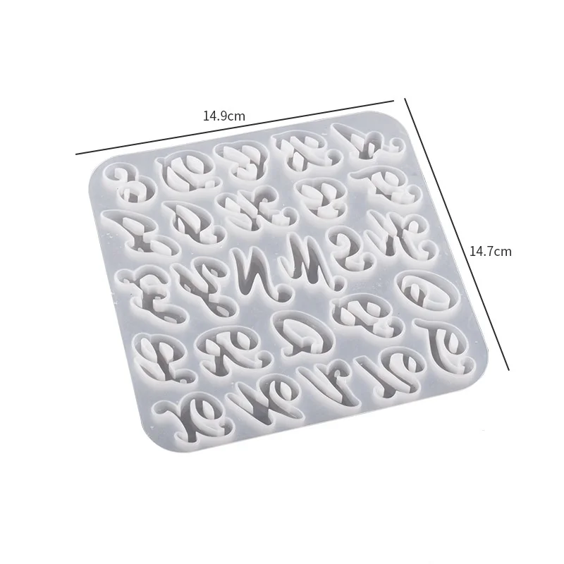 DIY Crystal Epoxy Resin Mold 26 English Capital Special-shaped Letters Earrings Keychain Silicone Mold
