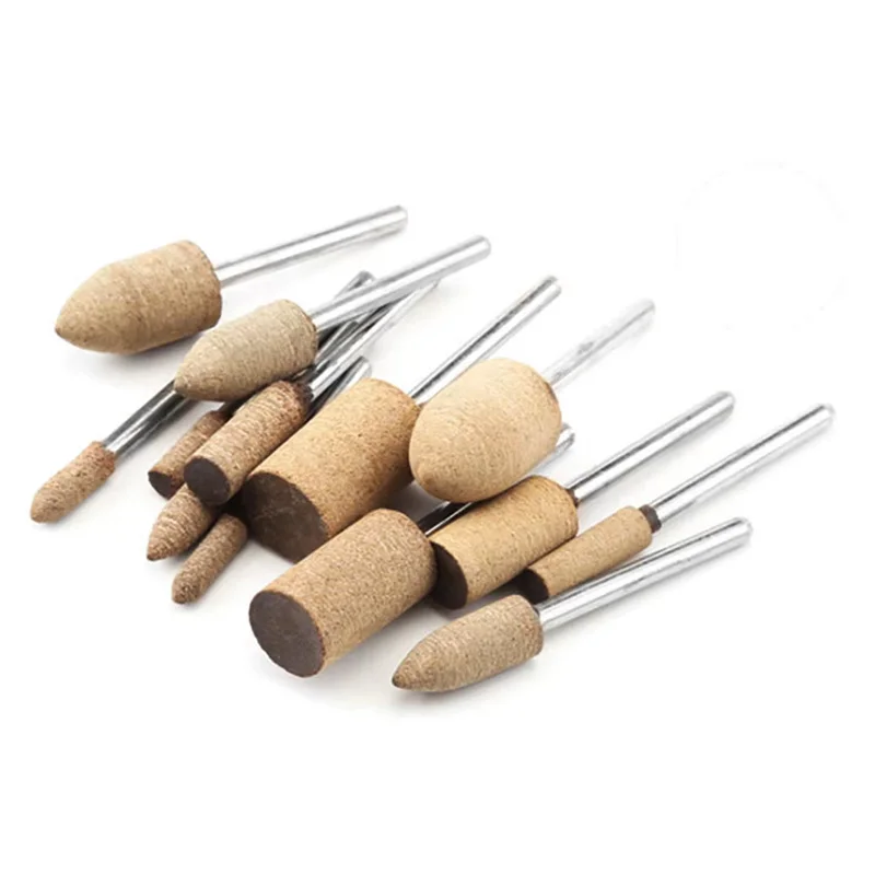 5PCS Cowhide Polishing Grinding Head 2.35mm/3mm Shank For Mold Polishing And Rotating Electric Tools