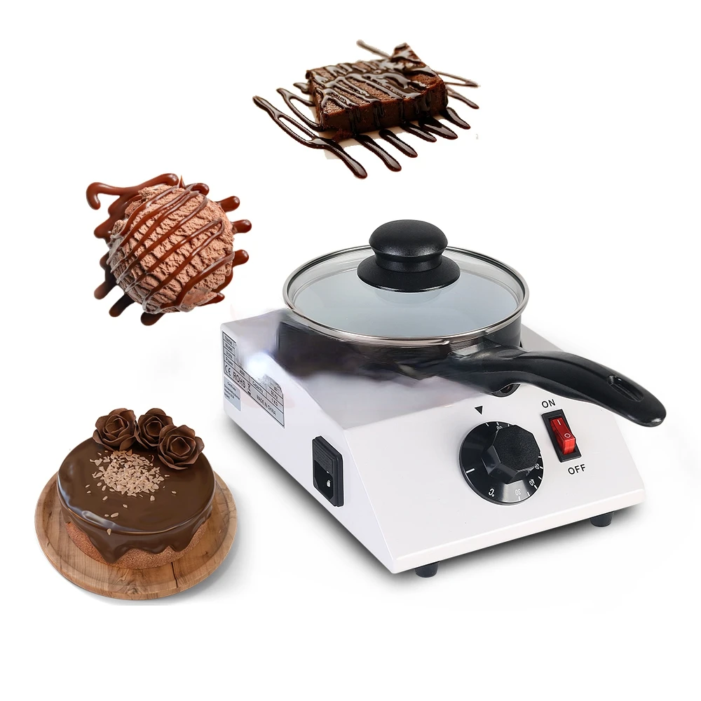 1.25KG 1/2 Pans Electric Chocolate Melting Pot Professional Electric Wax Melt Warmer Party Household Chocolate Fondue Set