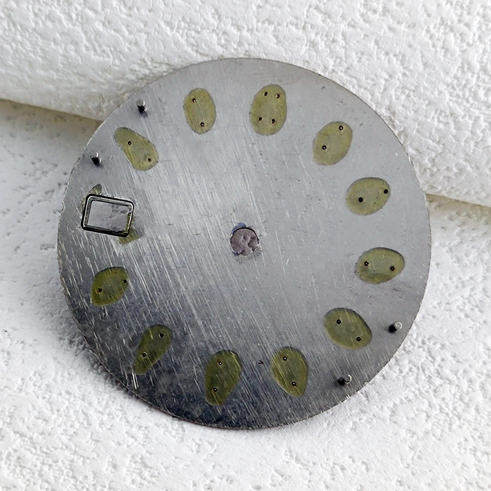 شعار مخصص NH35/NH36 28.5 مللي متر ساعة مزدوجة قرص أخضر مضيء مناسب ل NH35/NH36 ساعة يد تعمل بالحركة اكسسوارات #6