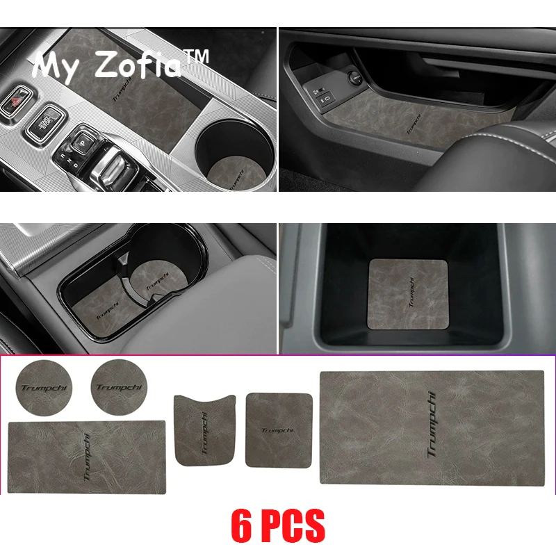 For GAC Trumpchi EMKOO 2023 2024 2025 Car Door Central Console Water Cup Storage Box Gate Groove Slot Mats Leather Accessories