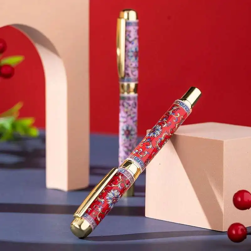 

Ручка перьевая Ruyi с эмалью, роскошная керамическая каллиграфическая, гладкая, Подарочная коробка, деловые подарки