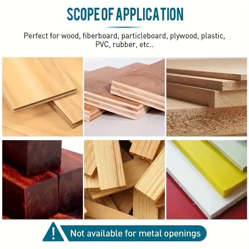 4/5 Buah Bor Kepala Countersunk Kayu dan Bor Putar Adonan Goreng Countersunk Pegangan Heksagonal Satu Bagian Chamfering