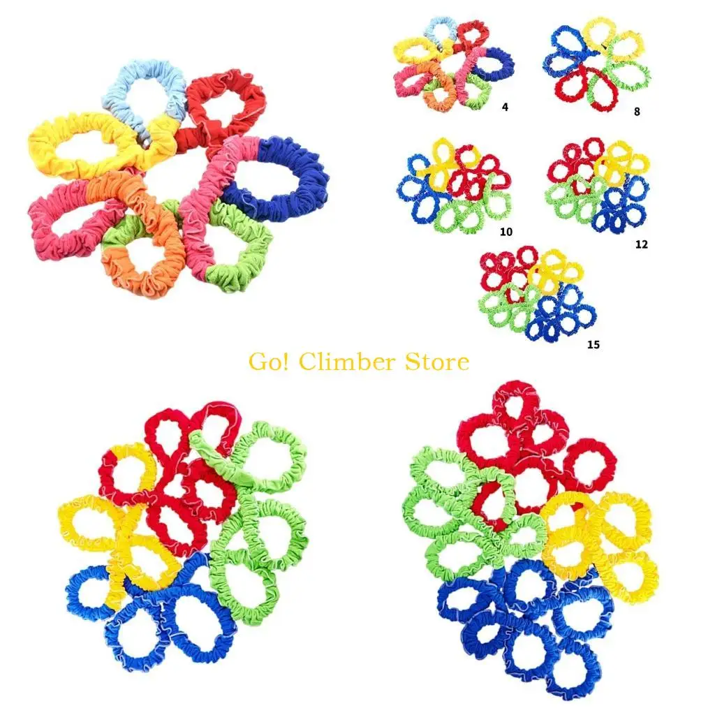 Q84C Elastic Fleece Cooperative Stretchy Bands Portable Teamwork Latihan Band Integrasi Band Latihan Gerakan Dinamis