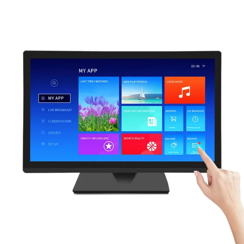 หน้าจอแสดงผลเมนูแคชเชียร์แบบสัมผัส ขนาด 21.5 นิ้ว ความละเอียด HD 1920*1080 กันน้ำ กันฝุ่น