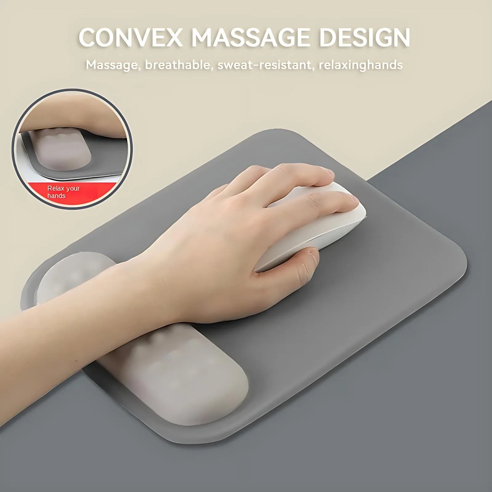 تتميز لوحة الماوس ذات الألوان المتدرجة بوجود مسند للمعصم وقاعدة سيليكون مريحة غير قابلة للانزلاق ومسند معصم من إسفنج الذاكرة. للاستخدام على سطح المكتب والمكتب والألعاب.