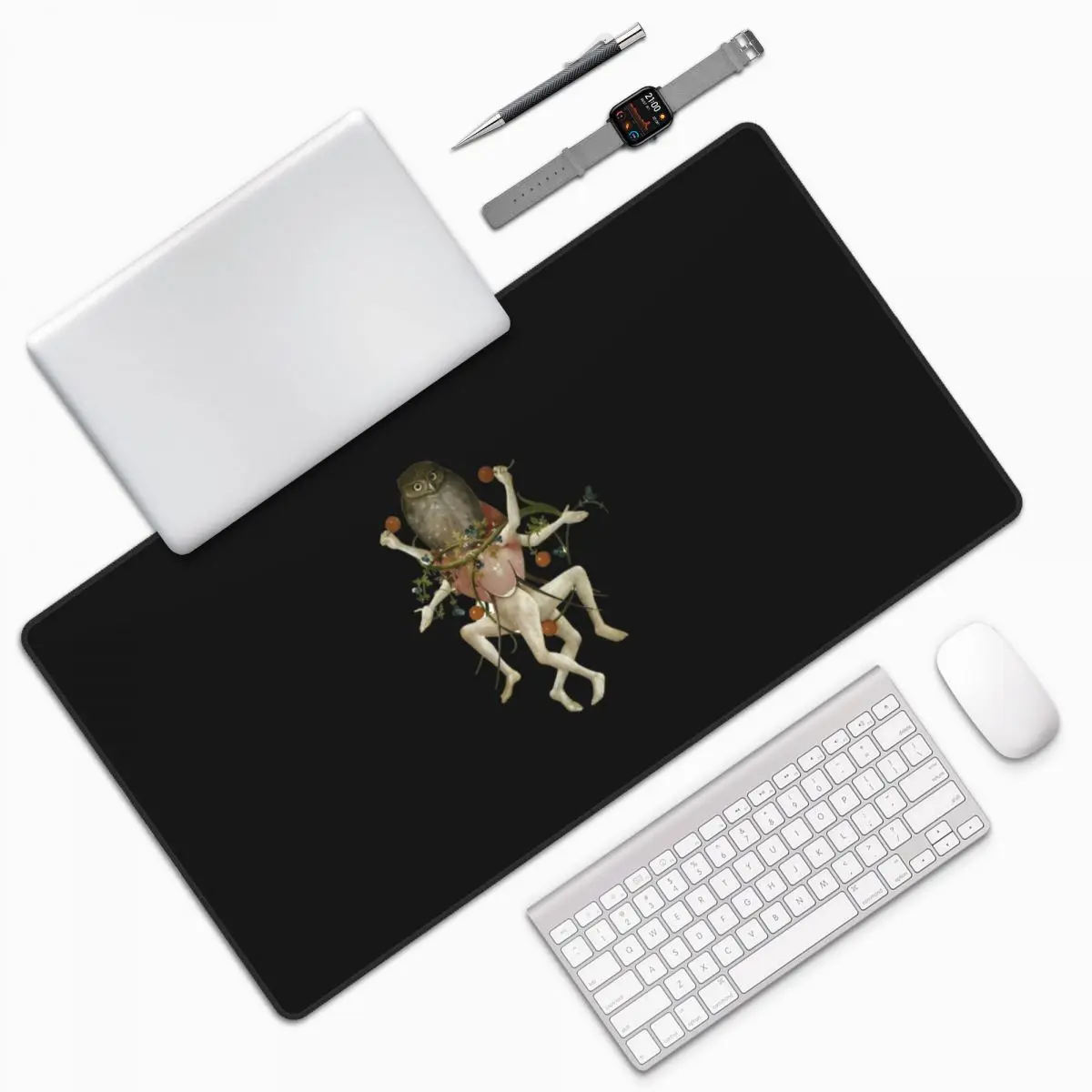 

Hieronymus Bosch Dancing Owl Large Mouse Pad Computer Keyboard Mouse Mat Gaming PC Laptop Desk Mat Office Accessories Table Mats