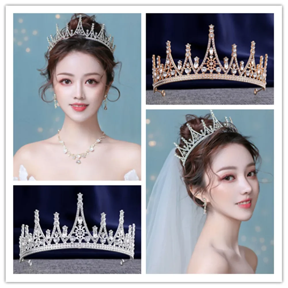 

Luxury Crystal Crown for Women Girls Headbands Women's Fashion Rhinestone Tiaras Bridal Wedding Birthday Party Hair Accessories