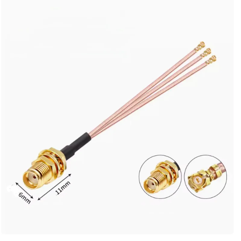 20CM long SMA female to IPEX 1/2/3/4/5 multi-head adapter cable 3G 4G WIFI antenna welding board module RF RG178 extension cable