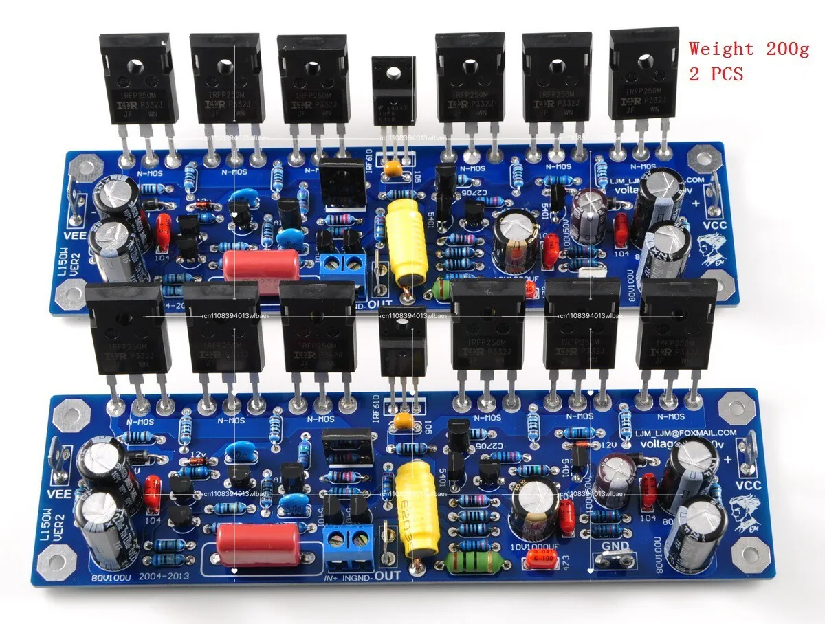 L150W Amplifier, 6 200W1 FET Boards Per Channel