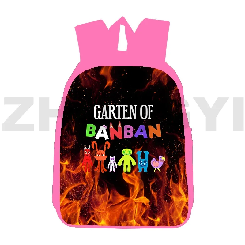 3d dos desenhos animados garten de banban 2 saco rosa anime garten de banban crianças mochilas para a escola adolescentes meninas 12/16 Polegada saco de livro