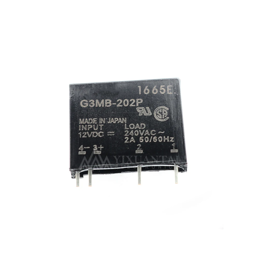

5pcs/Lot G3MB-202P DC12 12VDC G3MB-202P-12V【SSR RELAY SPST-NO 2A 75-264V】New and Original