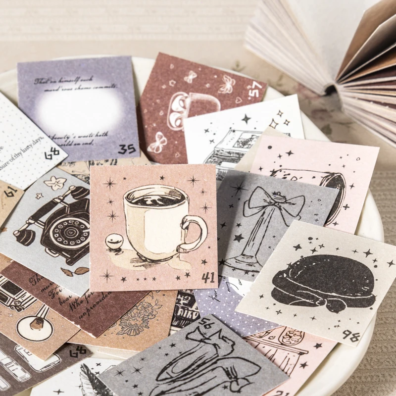 Card Lover 100 stuks [100 dagen check-in-serie] Sticky Notes Lichtgewicht schrijfpapier Sweet Home Bezoek Outfit Research